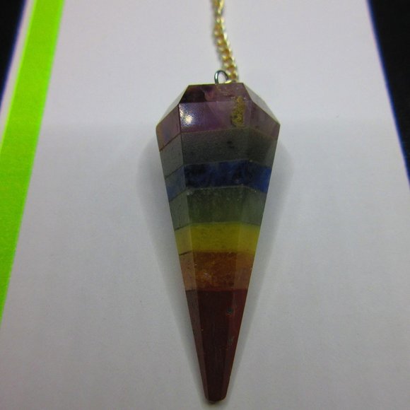 Chakra Gemstone Dowsing Pendulum Meditation Tool - Picture 1 of 4